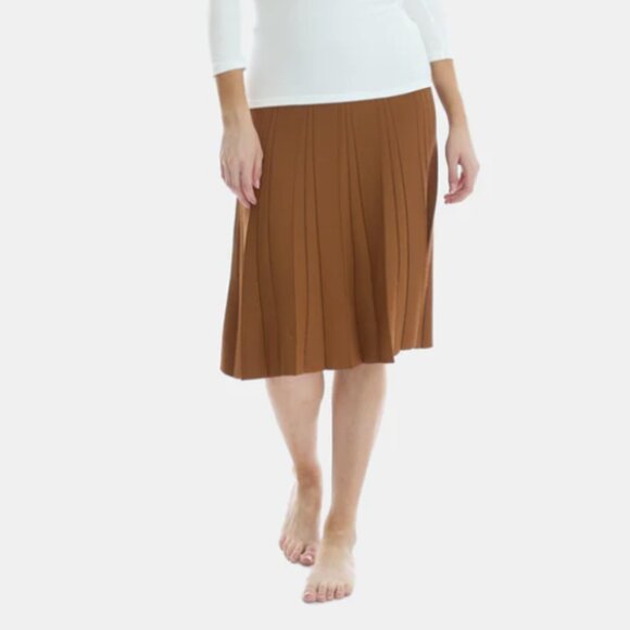 DressBlank Pleated Coffee Skirt XS - Picture 3 of 5